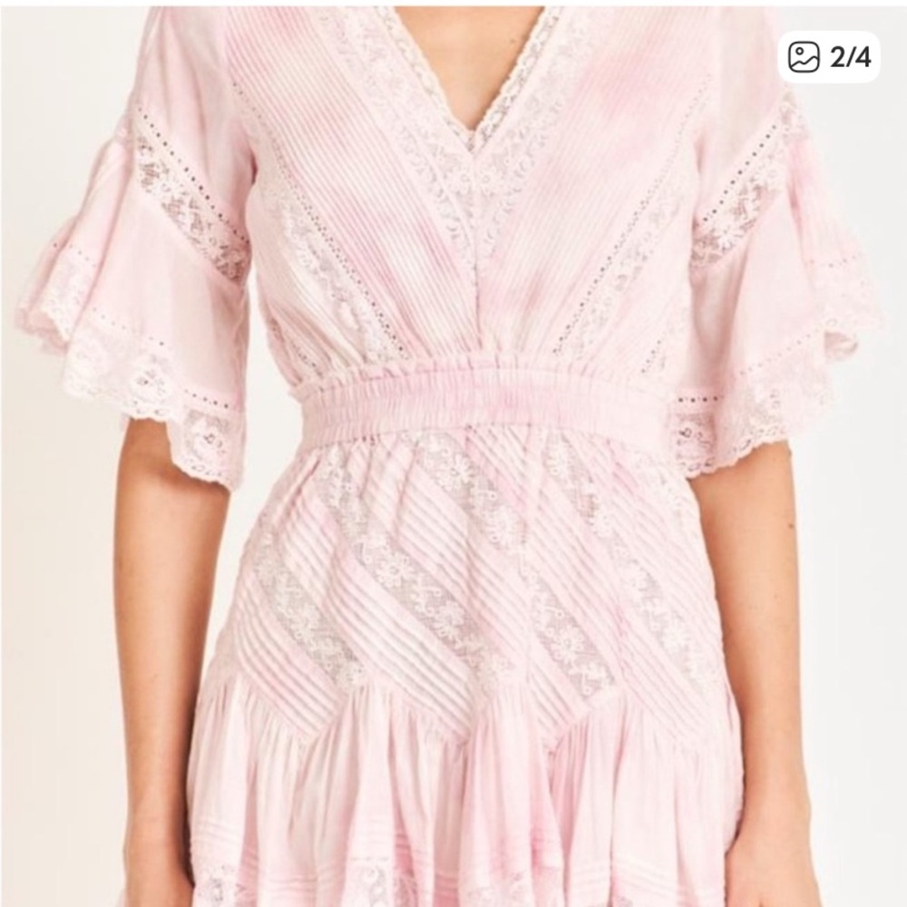 LoveShackFancy Calamina Dress in Lilac L NWT - Picture 2 of 2